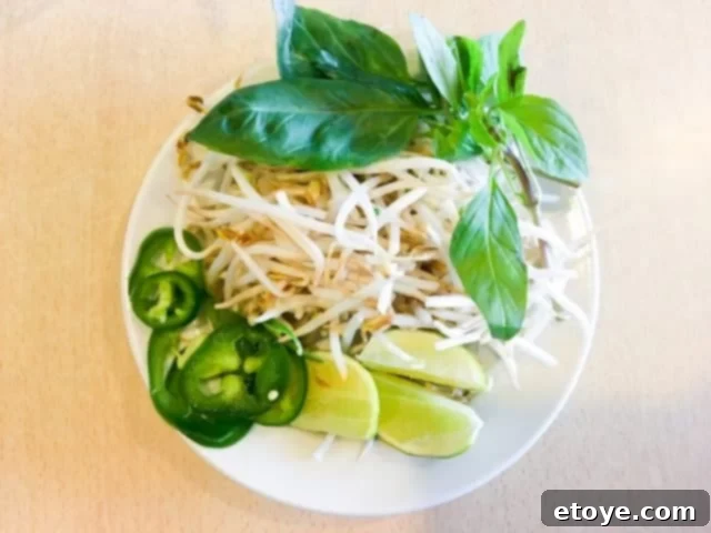 overhead shot of beansprouts and limes