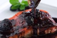 Blackberry Brandy Glazed Salmon
