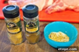 Seasoning blend of ginger, cumin, salt, and pepper