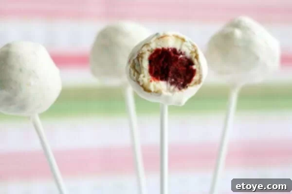 Delicious Red Velvet Cheesecake Pops on a plate