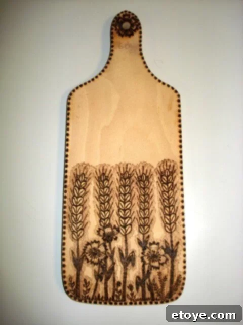 Heirloom Natural Wood Cutting Boards 4 Smaller Wood-Burned Cutting Board