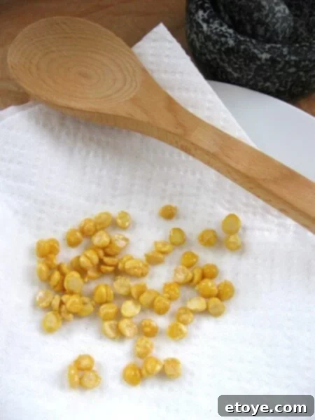Frying chickpeas to crispy perfection