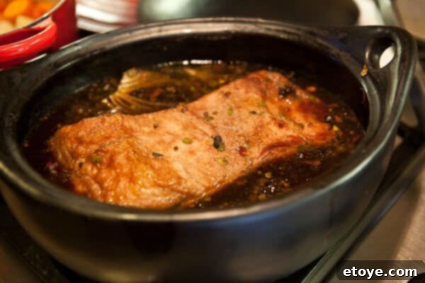 The Ultimate Guinness Corned Beef and Cabbage 12 cooked beef in pot