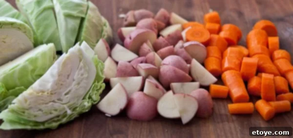 The Ultimate Guinness Corned Beef and Cabbage 14 chopped veggies