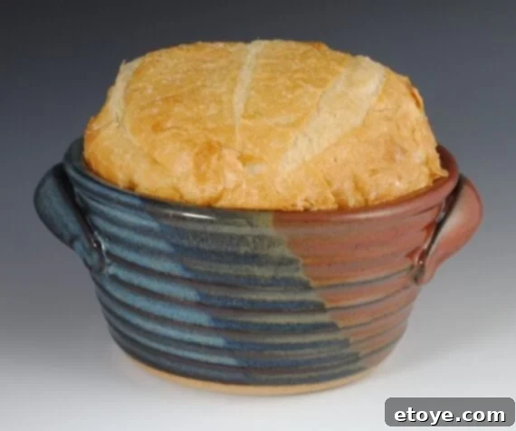 Tri-Color Stoneware Bread Baker with 8 Recipes by Neal Pottery