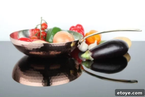 Handmade Copper Wok Style Pan for cooking