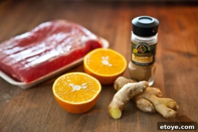 Orange ginger flank steak ingredients