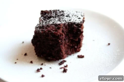 Perfectly baked microwave chocolate banana cake squares, ready to be served.