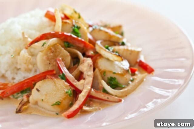 Ready to eat Creamy Scallops and Pepper Ready to eat Creamy Scallops and Pepper