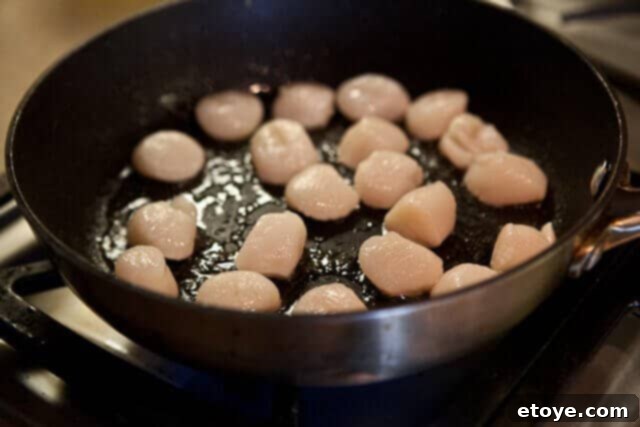 Scallops for the Creamy Scallops and Peppers Recipe Scallops for the Creamy Scallops and Peppers Recipe