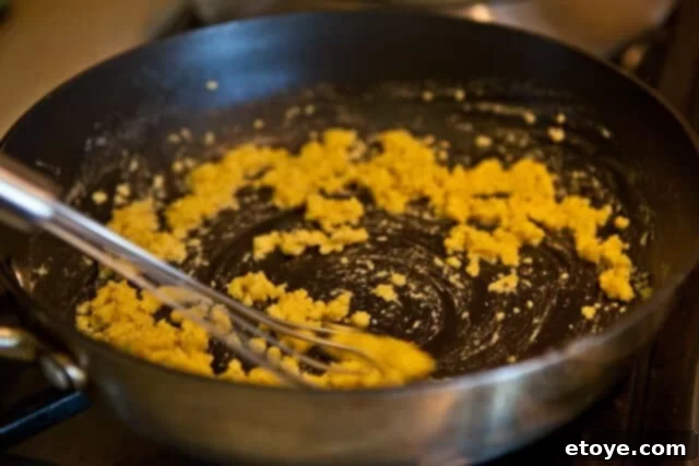 Asparagus Gratin recipe - cook roux until golden Asparagus Gratin recipe - cook roux until golden