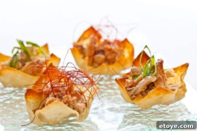 Crispy Baked Crab Rangoon 3 Close-up of baked crab rangoon filling