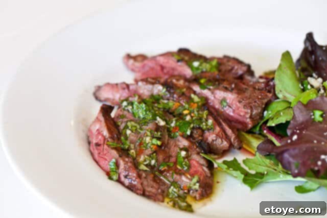 Zesty Chimichurri Skirt Steak 3 Fresh parsley and oregano, key ingredients for chimichurri