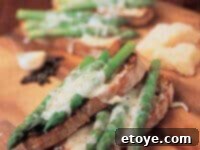 Grilled Bruschetta Image Grilled Bruschetta with Asparagus & Parmesan Cheese