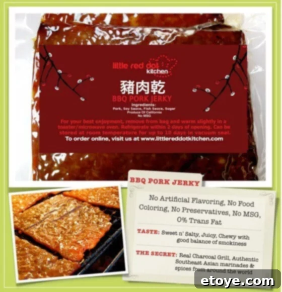 Experience Gourmet Asian BBQ Jerky: Little Red Dot Kitchen Giveaway Delicious Chinese style jerky from Little Red Dot Kitchen, featuring BBQ Pork and Turkey varieties