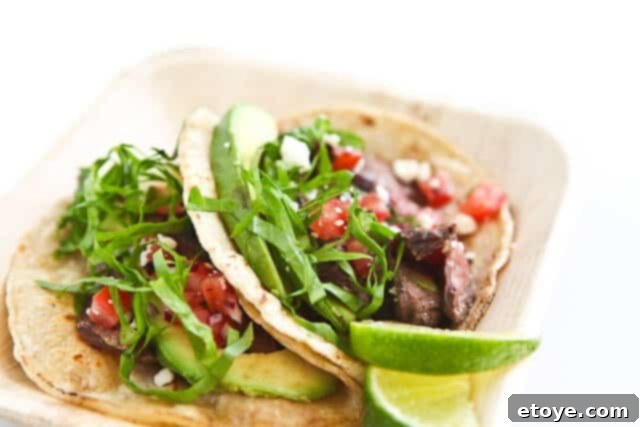 Super Yummy Skirt Steak Tacos Recipe - Family Favorite Super Yummy Skirt Steak Tacos Recipe - Fresh Ingredients