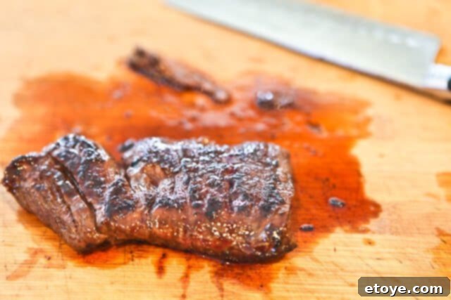 Rest the meat for Skirt Steak Tacos Recipe - Enhanced Tenderness Rest the meat for Skirt Steak Tacos Recipe - Crucial Step