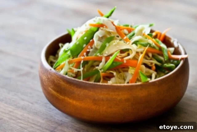 Citrus Ponzu Cabbage Crunch 15 Finished Asian slaw with ponzu dressing, ready to be served