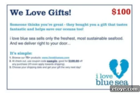 gc100_sm i love blue sea $100 Gift Card