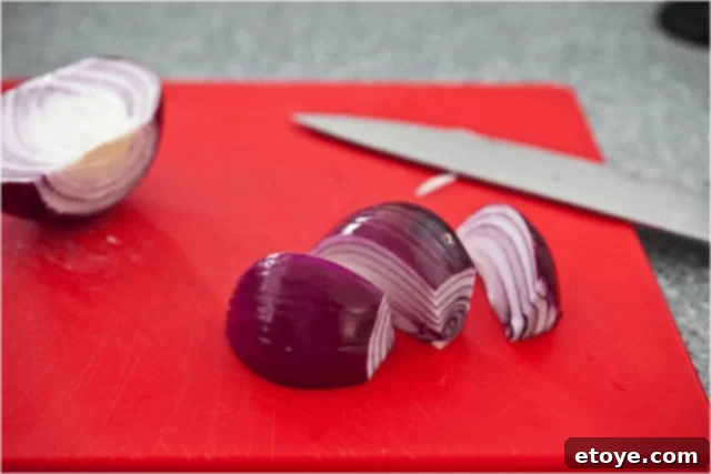 Onion wedges for kabobs