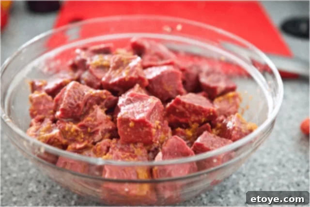 Marinating sirloin steak