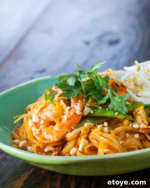 Upgrade Your Kitchen Cookware Giveaway 8 bowl of pad thai noodles with lime and peanuts