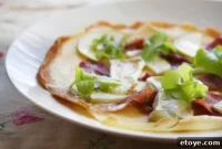 Sweet and Savory Apple Brie Prosciutto Crepes