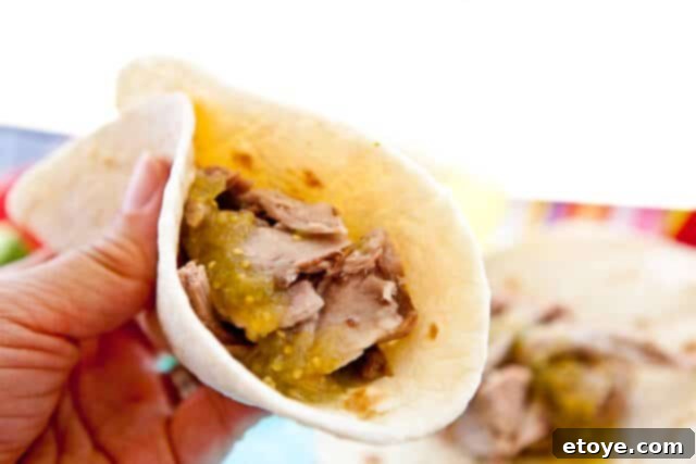 La Caja China Hog Heaven 33 Close-up of a delicious pork taco