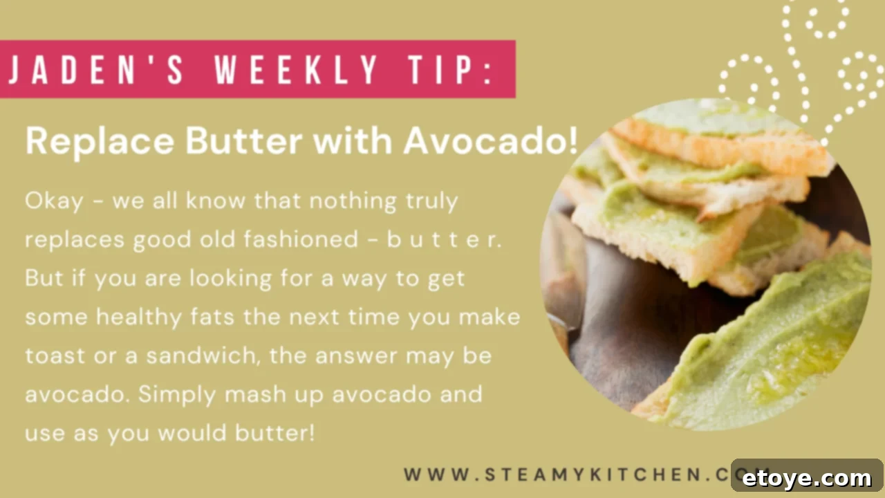Avocado as a butter substitute