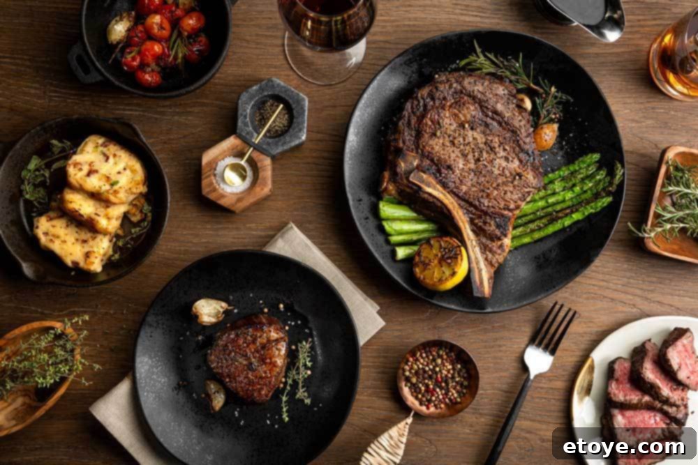 Two vacuum-sealed steaks, one Ribeye and one Filet Mignon, from Golden Steer