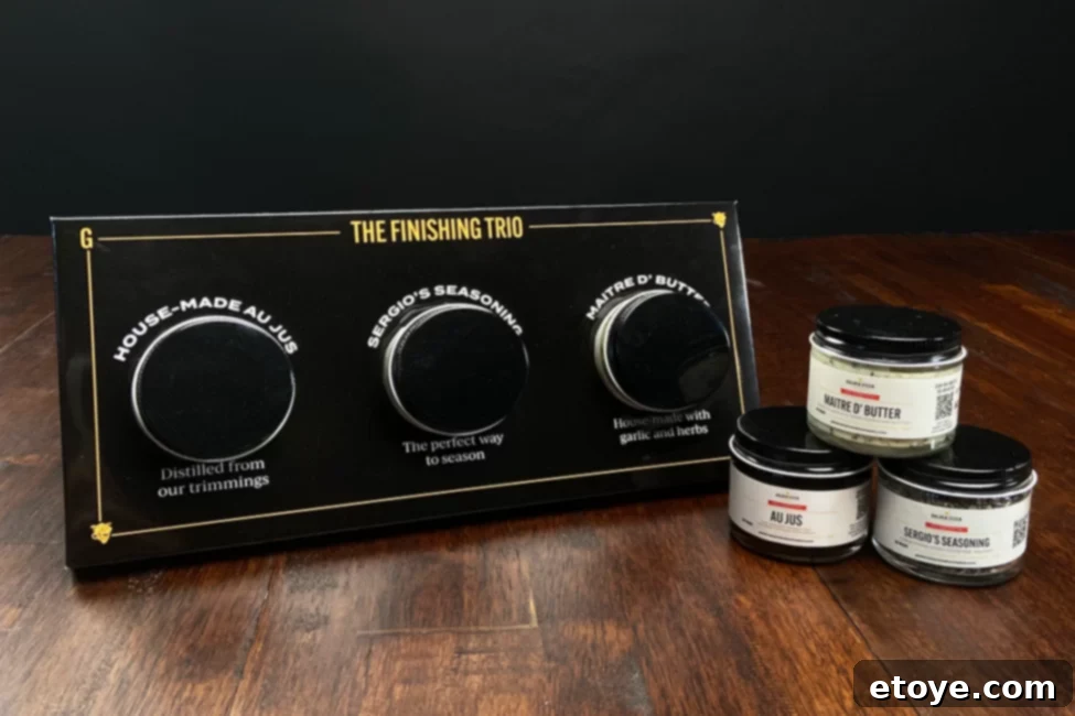 Golden Steer's signature cuts, showing the quality and thickness of the steaks