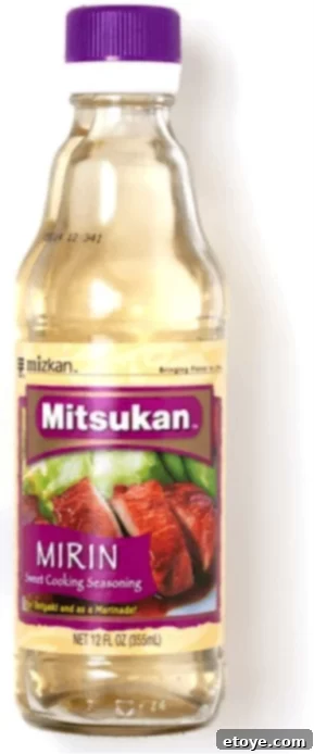 Bottle of Mirin, Japanese sweet rice wine