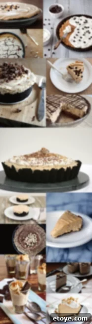 Peanut Butter Pie Community Collage Collage of various Peanut Butter Pies made by different bloggers for the #apieformikey movement.