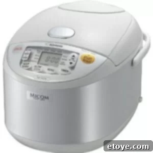 Zojirushi NS-YAC10 Umami Micom Rice Cooker in Pearl White