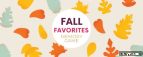 Golden Leaves Memory Challenge 2 Two hands reaching for face-down memory game cards, with vibrant autumn leaves, pumpkins, and fall decor creating a cozy seasonal background.