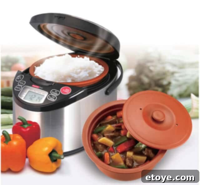 VitaClay Chef Gourmet 8-Cup Rice N' Slow Cooker Pro