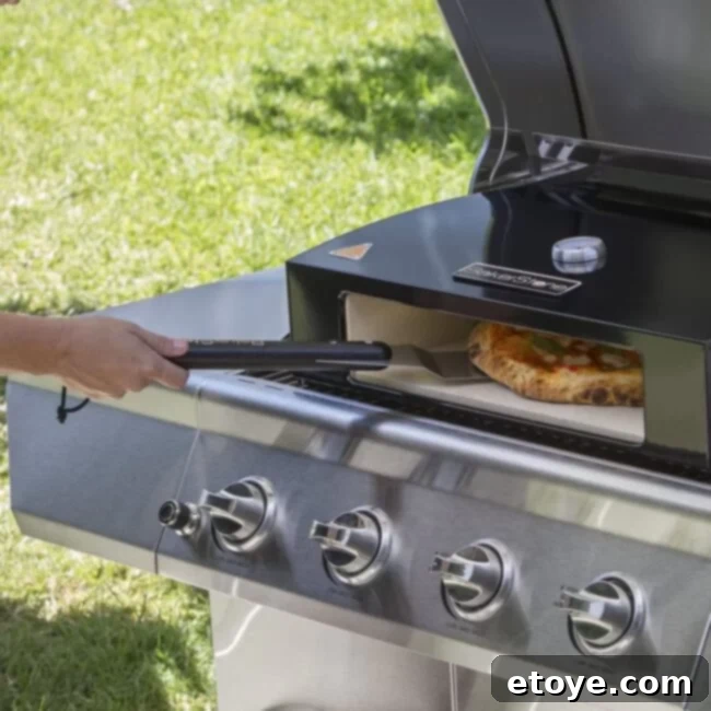 Win a Stovetop Pizza Oven 4 Temperature gauge showing the desired baking temperature
