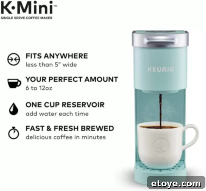 Win Starbucks Gift Cards Instantly 5 Keurig K-Mini Coffee Maker on a kitchen counter