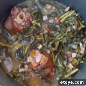 Effortless Savory Collard Greens with Ham 3 Collard Greens with Ham and Smoked Hock