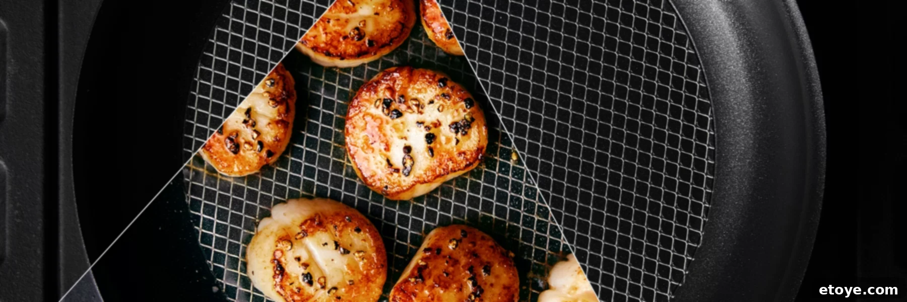 AnolonX 10 Piece Cookware Set Review Win Your Own 3 Close-up of AnolonX pan with food cooking