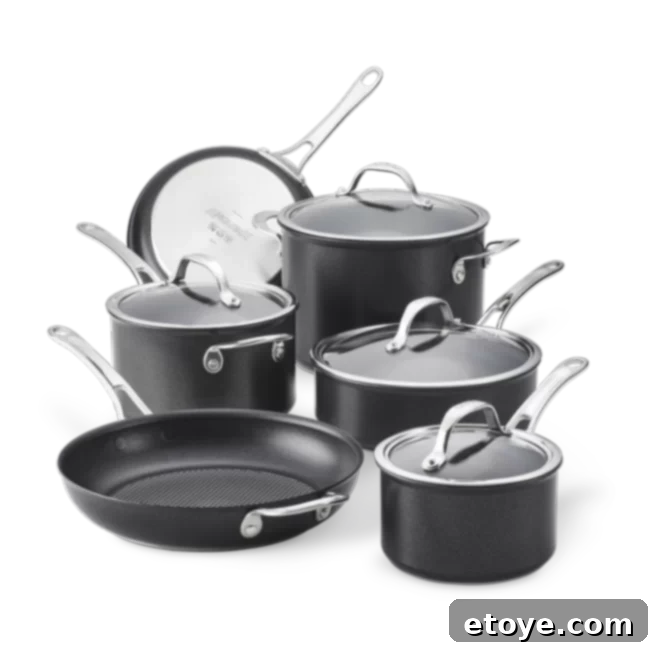 AnolonX 10 Piece Cookware Set Review Win Your Own 4 AnolonX pan with ingredients prepared for cooking
