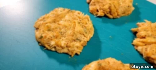 Forming the Lion's Mane Crab Cake mixture into round patties