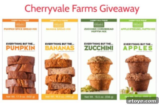 Cherryvale Farms Giveaway - Win Organic Baking Mixes Cherryvale Farms Organic Baking Mixes Giveaway Banner