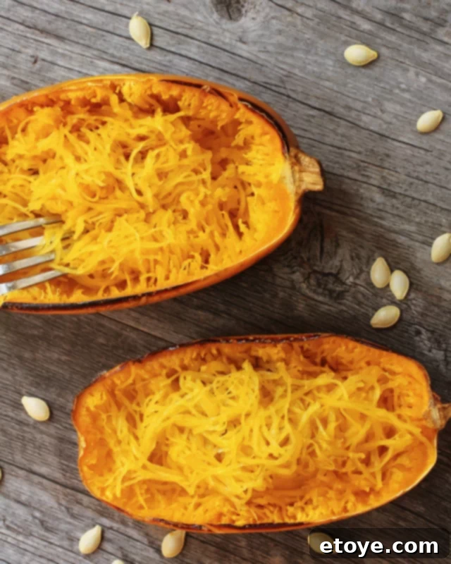 Removing Seeds from Cooked Spaghetti Squash