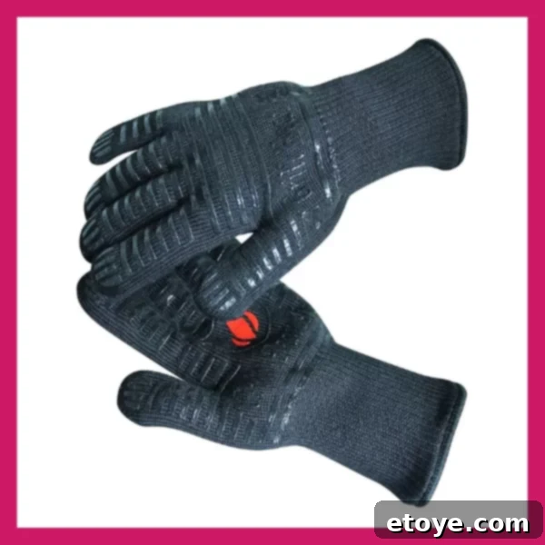 Pit Mitts Hand Mittens for Grilling and High Heat Cooking