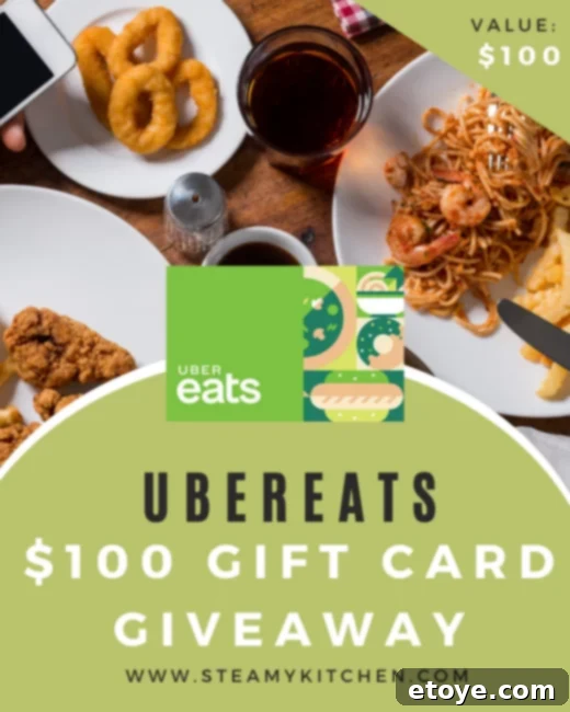 Win an UberEats One Hundred Dollar Gift Card 2 UberEats $100 Gift Card Giveaway - Indulge in culinary delights from your favorite restaurants