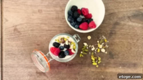 nuts and berries in oatmeal