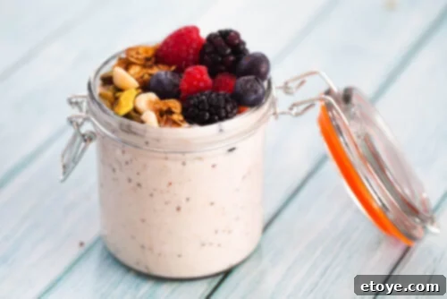 oatmeal oats in a mason jar breakfast