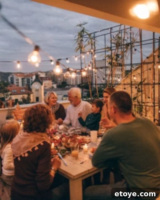 Family enjoying a cozy movie night at home with popcorn