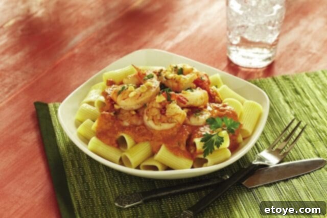 JF Holiday Spreads Contest 2011 Peanut Romesco Rigatoni with Grilled Shrimp Peanut Romesco Rigatoni with Grilled Shrimp Recipe Winner